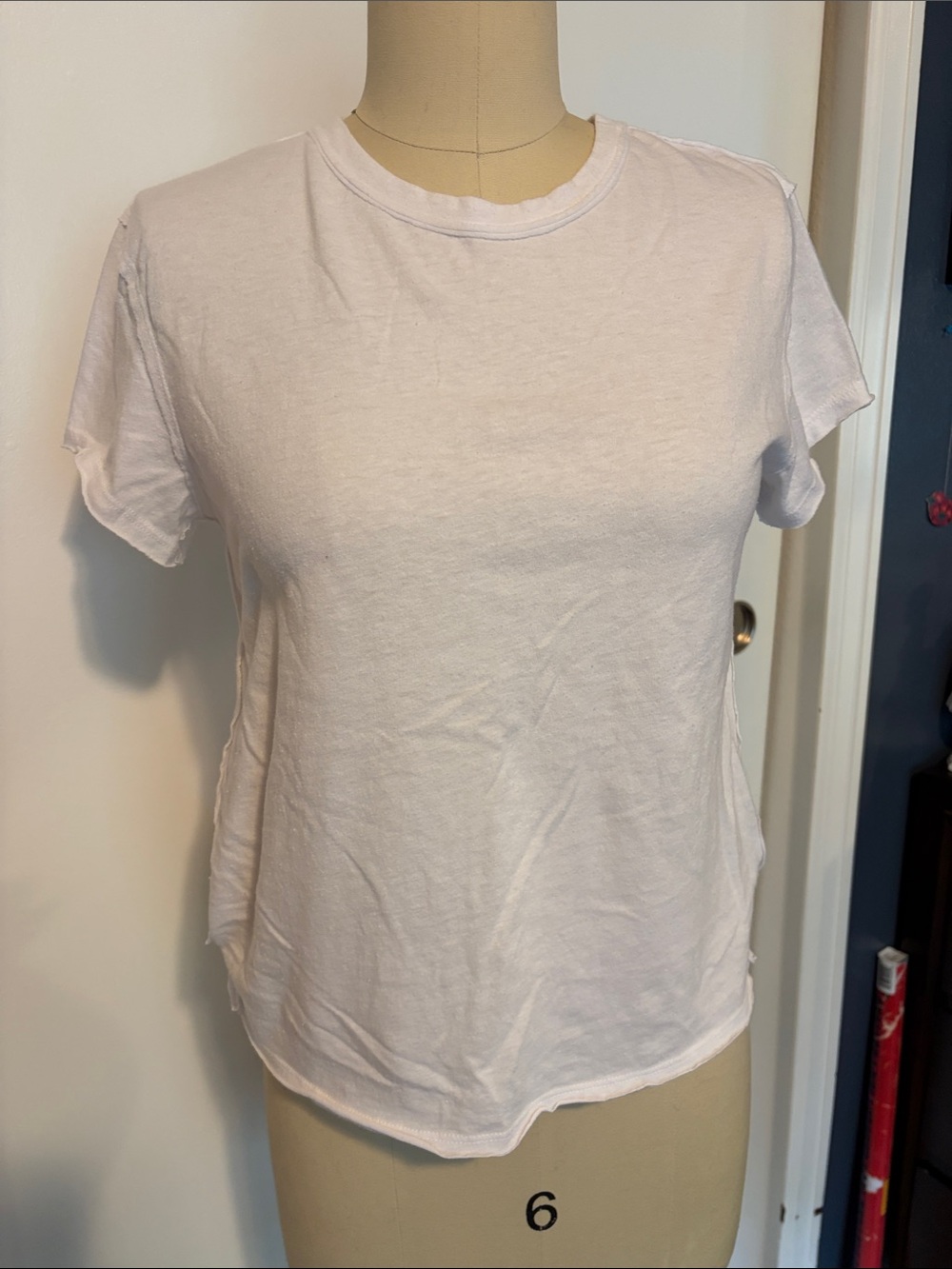 We The Free Soft White Crewneck Short Sleeve Tee